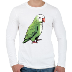 PRINTFASHION Papagáj - Férfi hosszú ujjú póló - Fehér