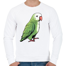 PRINTFASHION Papagáj - Férfi pulóver - Fehér férfi pulóver, kardigán
