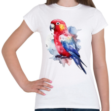 PRINTFASHION Papagáj - Női póló - Fehér női póló