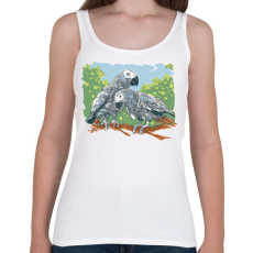 PRINTFASHION Papagáj pár - Női atléta - Fehér