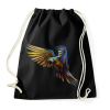 PRINTFASHION Papagáj portré - Sportzsák, Tornazsák - Fekete