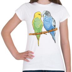 PRINTFASHION Papagájok - Női póló - Fehér