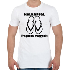 PRINTFASHION Papucs leszek holnaptól! - Férfi póló - Fehér férfi póló