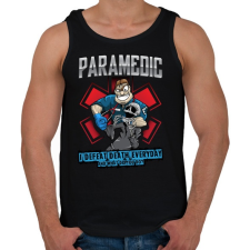 PRINTFASHION Paramedic - Férfi atléta - Fekete atléta, trikó