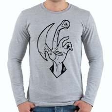 PRINTFASHION Parasyte The Maxim - Migi - Férfi hosszú ujjú póló - Sport szürke