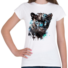 PRINTFASHION párduc - Női póló - Fehér