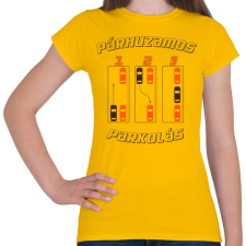 PRINTFASHION parhuzamos-parkolas-2-brown-orange - Női póló - Sárga női póló
