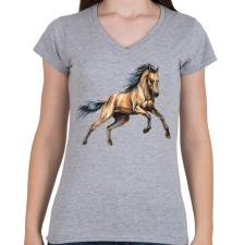 PRINTFASHION Paripa - Női V-nyakú póló - Sport szürke női póló