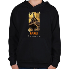PRINTFASHION paris - Gyerek kapucnis pulóver - Fekete