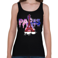 PRINTFASHION paris liquid letter - Női atléta - Fekete női trikó