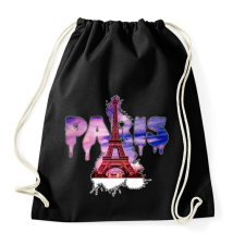 PRINTFASHION paris liquid letter - Sportzsák, Tornazsák - Fekete tornazsák