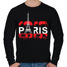 PRINTFASHION párizs - Férfi pulóver - Fekete