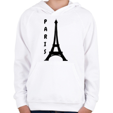 PRINTFASHION párizs - Gyerek kapucnis pulóver - Fehér
