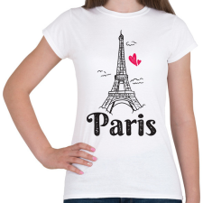 PRINTFASHION Párizs - Női póló - Fehér női póló