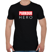 PRINTFASHION PARKOUR HERO - Férfi póló - Fekete férfi póló