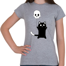 PRINTFASHION Páros cicás póló - a veszélyes - Női póló - Sport szürke női póló