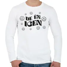 PRINTFASHION Páros póló - Én igen - Férfi hosszú ujjú póló - Fehér férfi póló