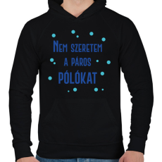 PRINTFASHION Páros póló (nem) szeretem - Férfi - Férfi kapucnis pulóver - Fekete