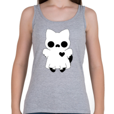 PRINTFASHION páros póló - szellem cica - Női atléta - Sport szürke női trikó