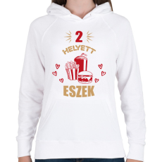 PRINTFASHION Páros terhesség - kismama - Női kapucnis pulóver - Fehér