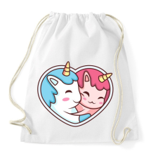 PRINTFASHION Páros unikornis - Sportzsák, Tornazsák - Fehér tornazsák