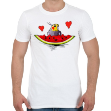 PRINTFASHION Parrot 1 - Férfi póló - Fehér férfi póló