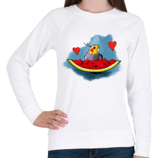 PRINTFASHION Parrot 2 - Női pulóver - Fehér