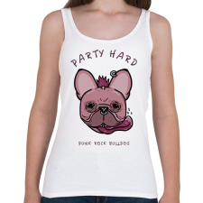 PRINTFASHION Party Hard - Női atléta - Fehér női trikó