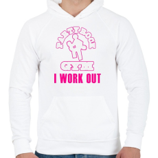 PRINTFASHION party-rock-gym - Férfi kapucnis pulóver - Fehér