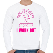 PRINTFASHION party-rock-gym - Férfi pulóver - Fehér férfi pulóver, kardigán