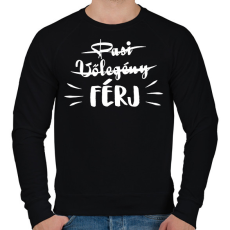 PRINTFASHION Pasi - Vőlegény -> FÉRJ - Férfi pulóver - Fekete