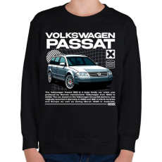 PRINTFASHION Passat  oversize - Gyerek pulóver - Fekete