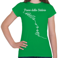 PRINTFASHION Passo dello Stelvio - Női póló - Zöld női póló