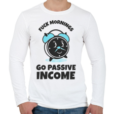 PRINTFASHION PASSZÍV JÖVEDELEM - Férfi hosszú ujjú póló - Fehér férfi póló