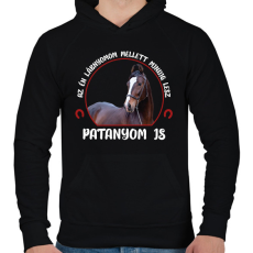 PRINTFASHION Patanyom - Férfi kapucnis pulóver - Fekete