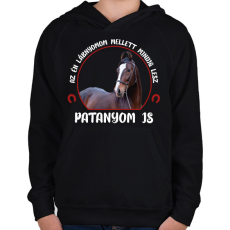 PRINTFASHION Patanyom - Gyerek kapucnis pulóver - Fekete