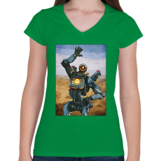 PRINTFASHION Pathfinder - Apex Legends - Női V-nyakú póló - Zöld