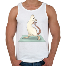 PRINTFASHION Patkány jóga - Férfi atléta - Fehér atléta, trikó