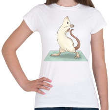 PRINTFASHION Patkány jóga - Női póló - Fehér női póló