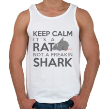 PRINTFASHION Patkány, nem cápa - Férfi atléta - Fehér atléta, trikó