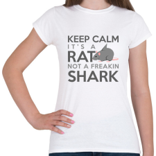 PRINTFASHION Patkány, nem cápa - Női póló - Fehér női póló