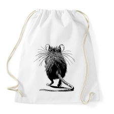PRINTFASHION Patkány rajz - Sportzsák, Tornazsák - Fehér tornazsák