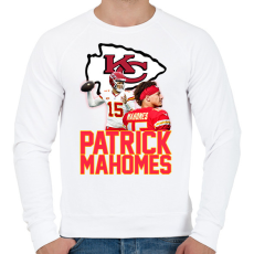 PRINTFASHION Patrick Mahomes - Férfi pulóver - Fehér