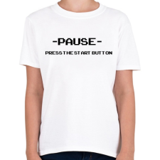 PRINTFASHION Pause - Gyerek póló - Fehér gyerek póló