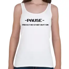 PRINTFASHION Pause - Női atléta - Fehér női trikó