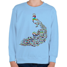 PRINTFASHION Páva - Gyerek pulóver - Világoskék gyerek pulóver, kardigán