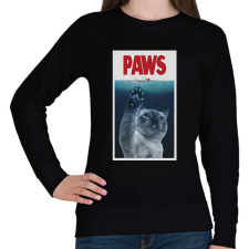 PRINTFASHION PAWS cápa macska - Női pulóver - Fekete női pulóver, kardigán