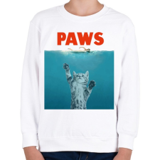 PRINTFASHION Paws - Gyerek pulóver - Fehér gyerek pulóver, kardigán