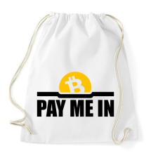PRINTFASHION Pay-me-in - Sportzsák, Tornazsák - Fehér tornazsák