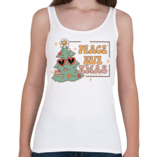 PRINTFASHION Peace love xmas - Női atléta - Fehér női trikó